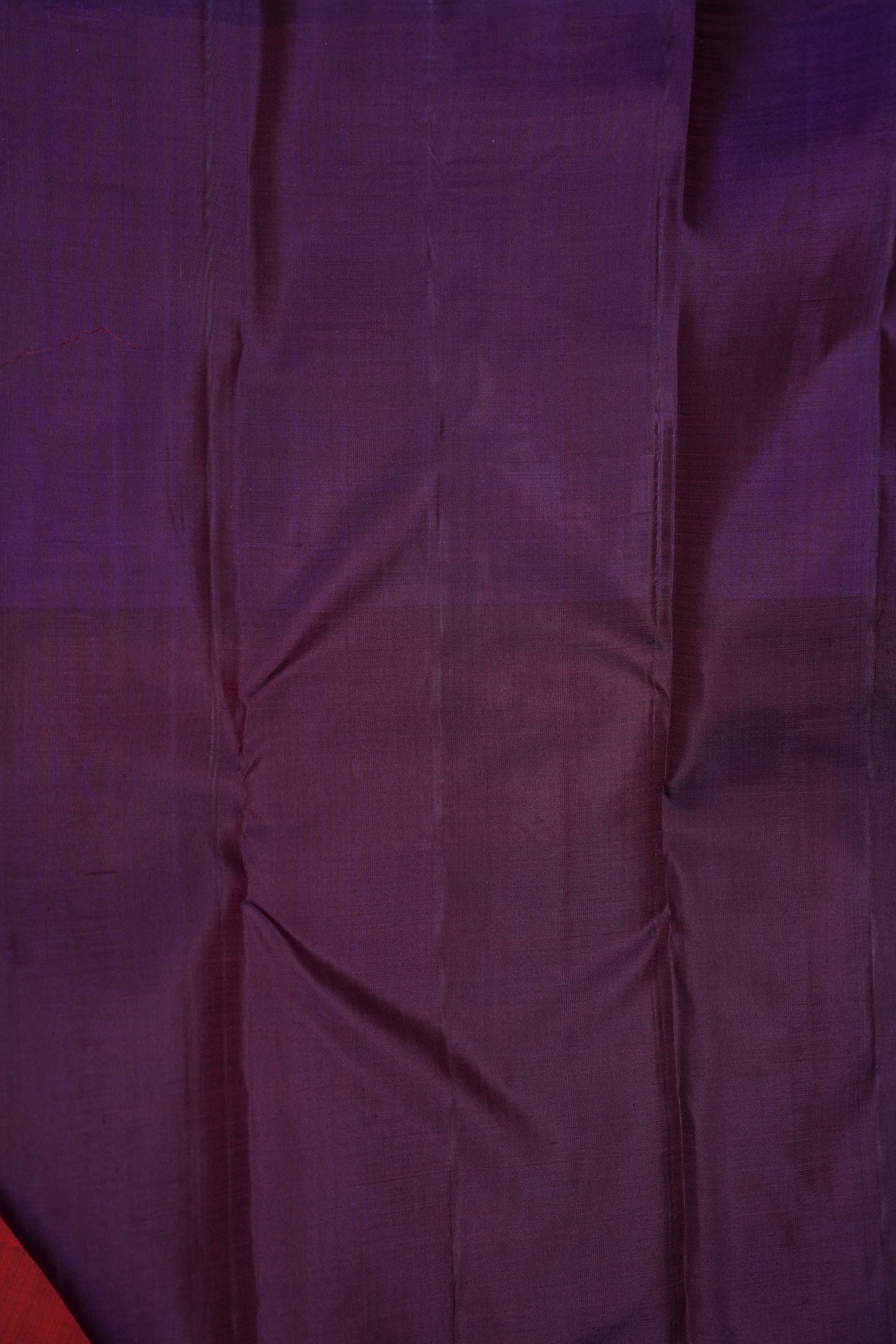 Pure Kanchipuram Silk Saree with Antique Zari Border - Rust & Purple