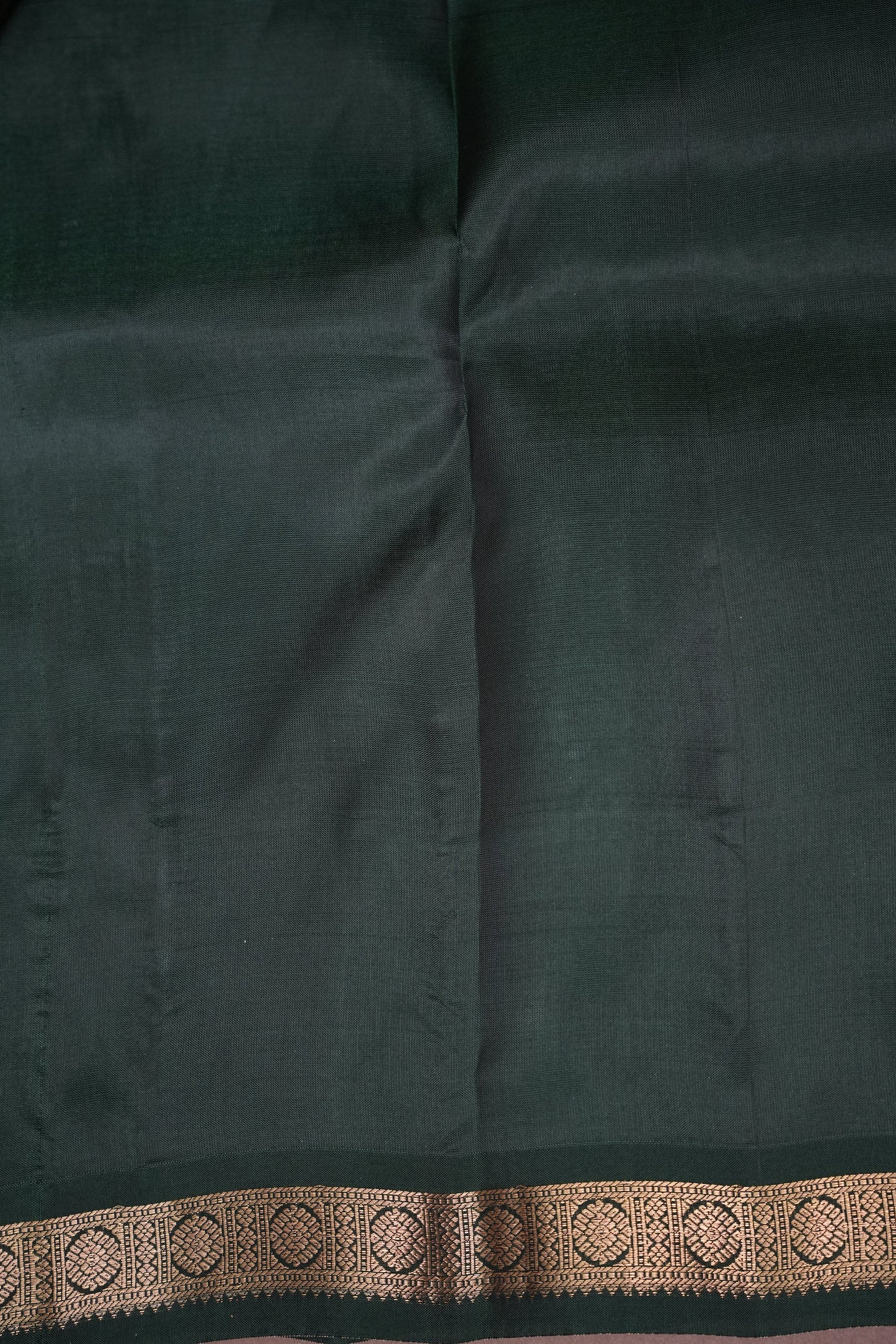 Pure Kanchipuram Silk Saree with Rich Zari Pallu - Steel Grey & Green