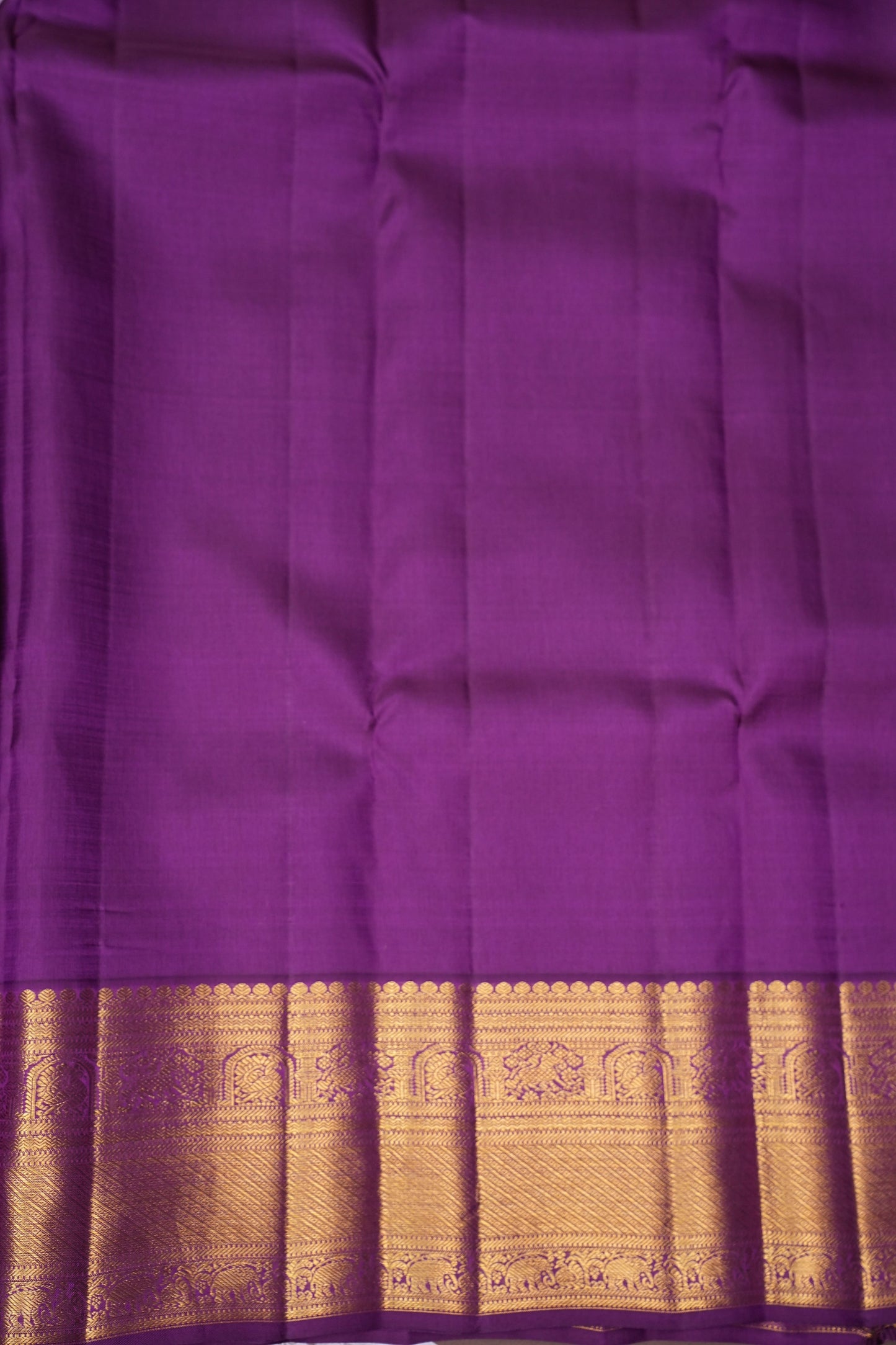 Pure Kanchipuram Silk Saree in 2 Gram Rich Gold Zari Weave - Lavender with Purple