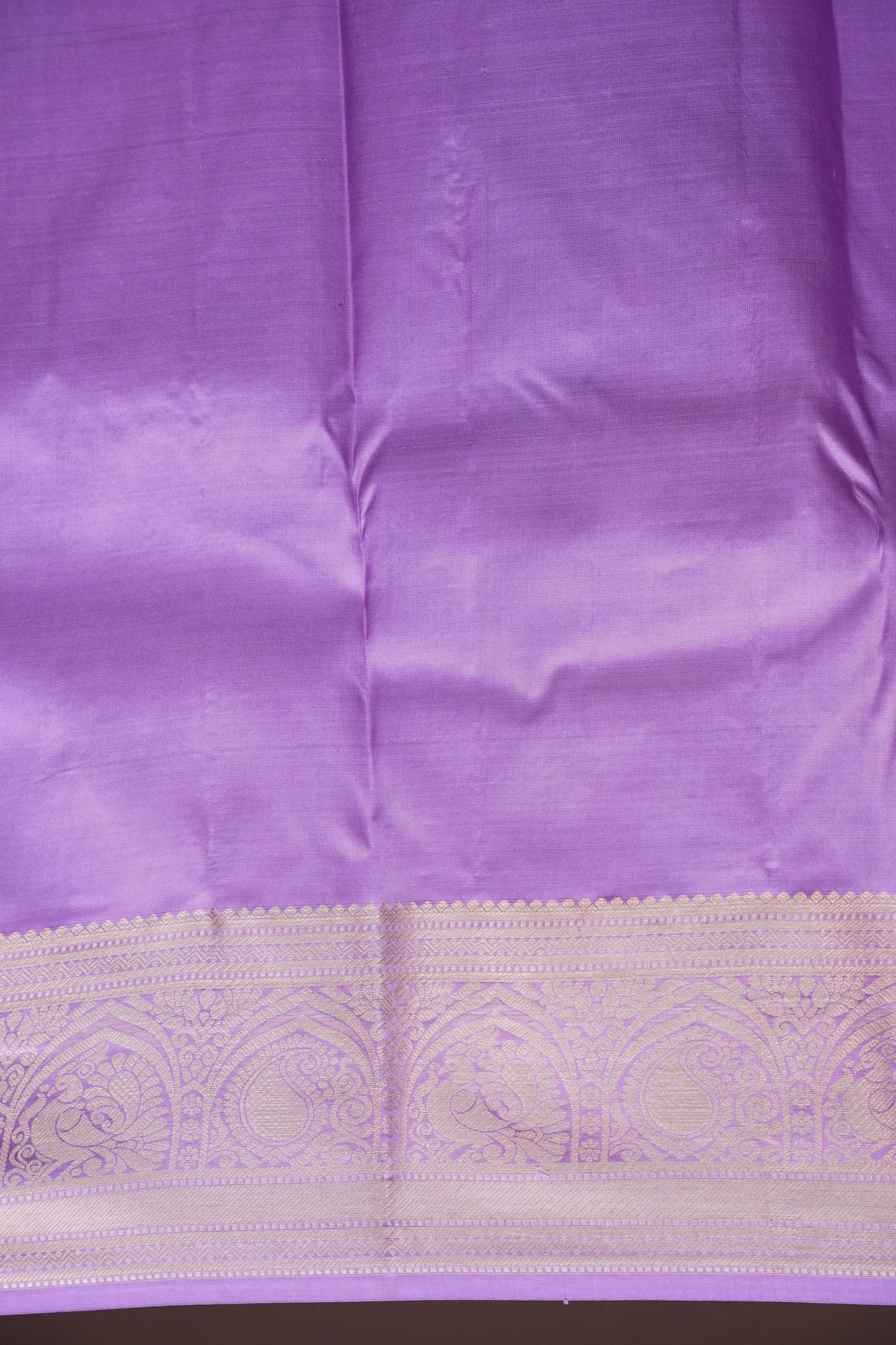 Pure Brocade Kanchipuram Silk Saree with Antique Gold Zari Elegance - Lavender