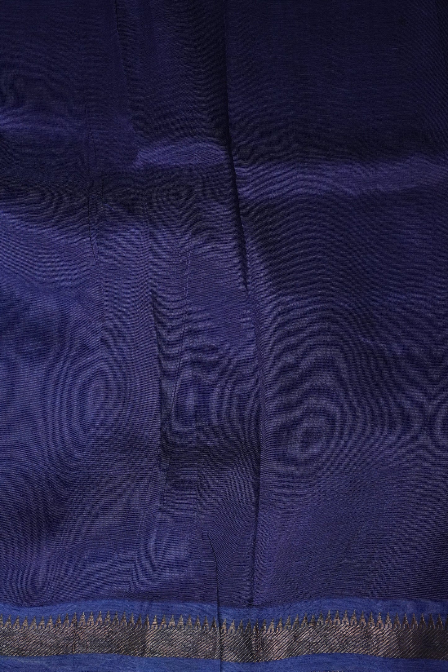 Mangalagiri Silk Shibori Tie & Dye Saree - Indigo Blue & Ivory