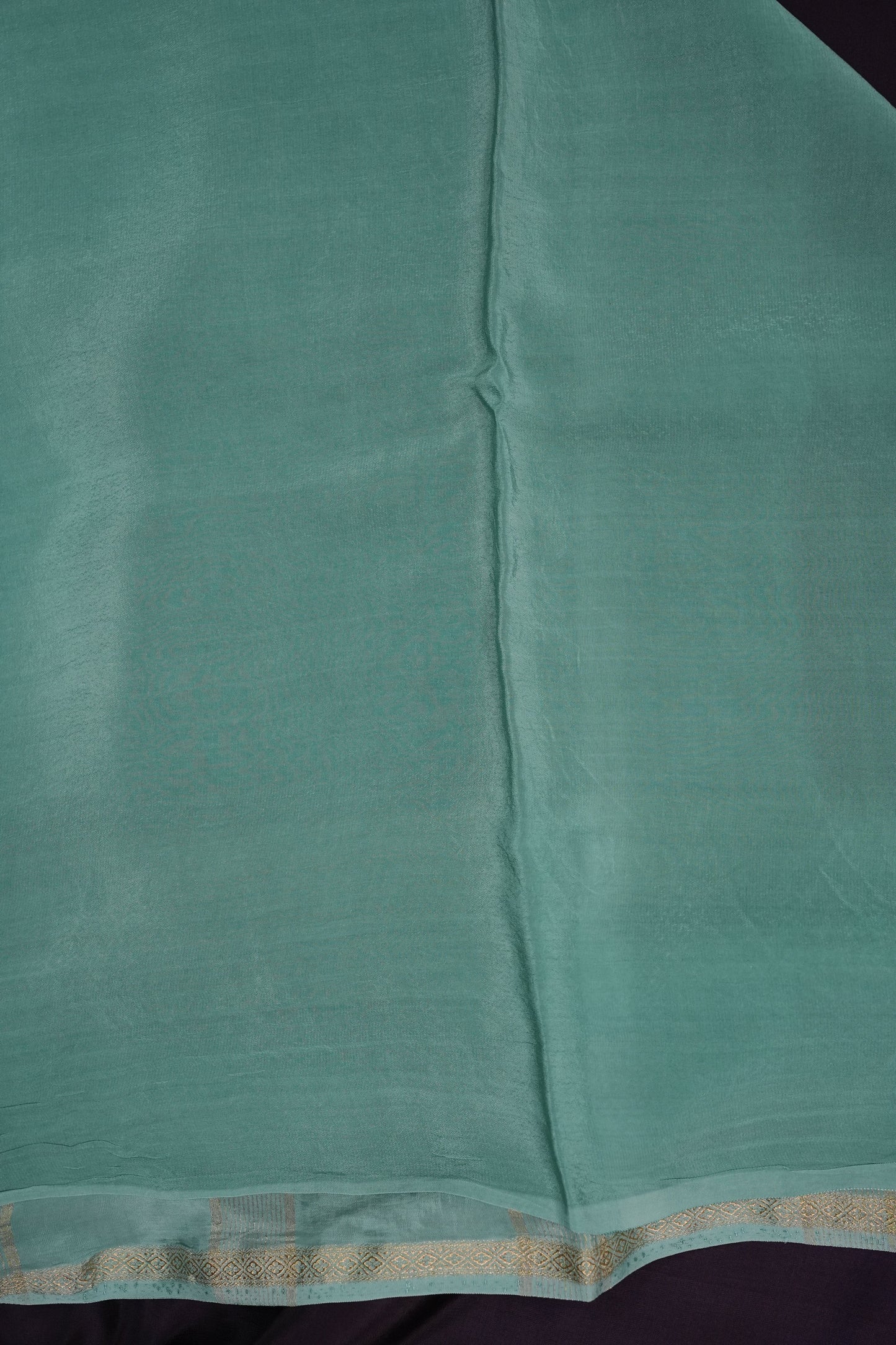 Plain Crepe Silk Saree - Deep Brinjal Purple