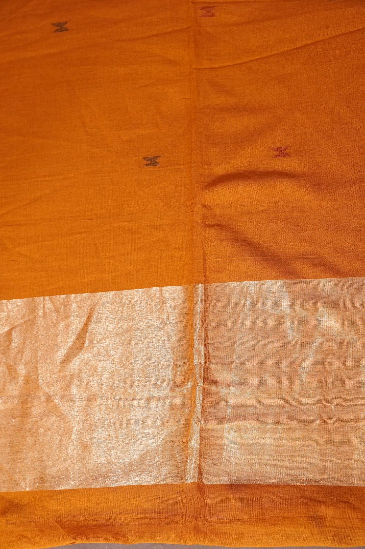 Soft Pure Cotton Saree - Mustard