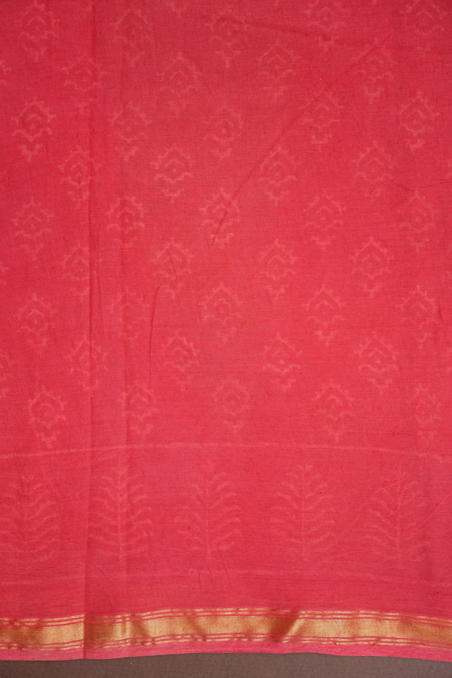 Mul Mul Cotton Ajrak Print Saree - Pink