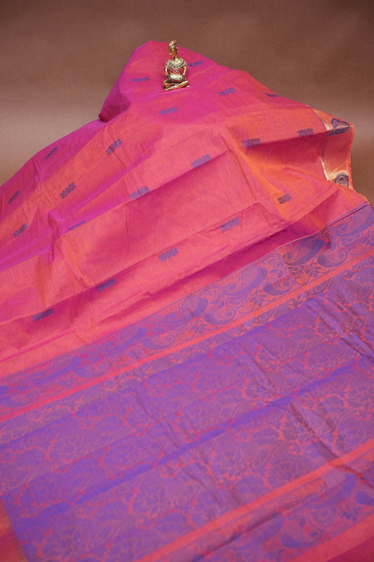 Chettinad Cotton Saree - Pink