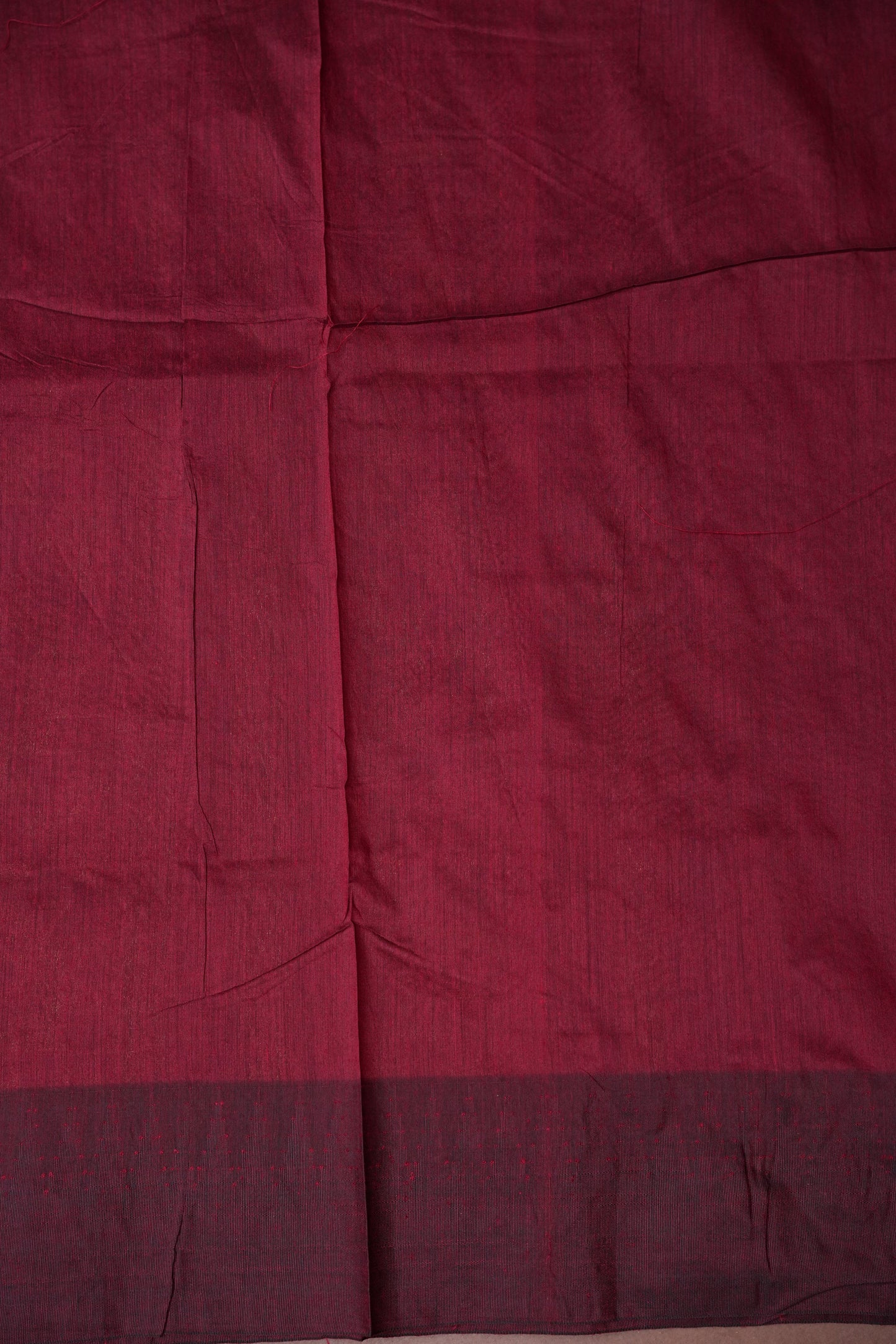Temple Border Silk Cotton Saree - Orange and Maroon