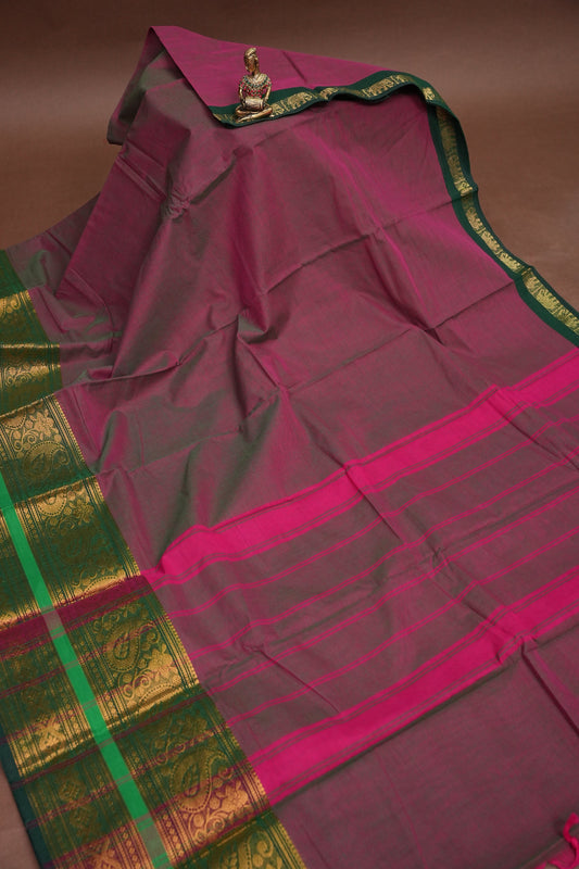 Kanchi Cotton Sarees - Purple & Blue