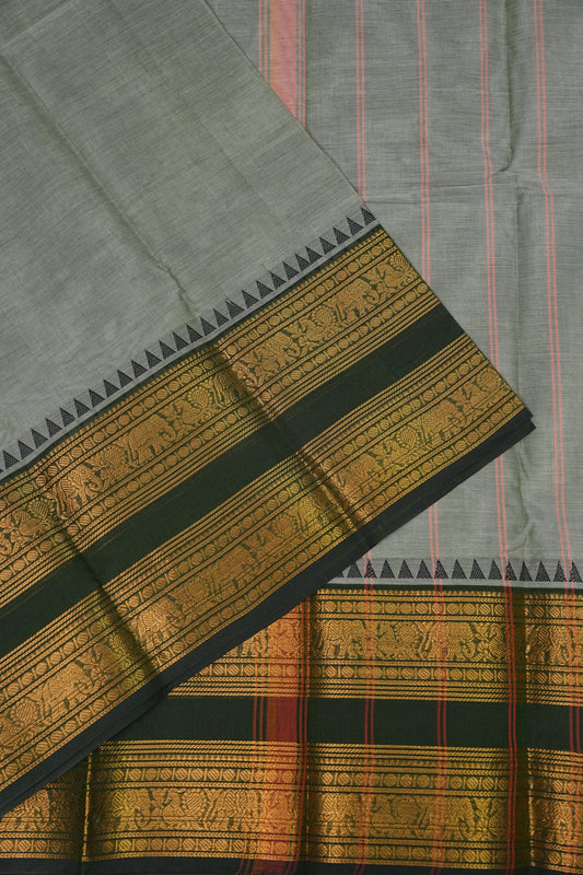 Kanchi Cotton Sarees - Grey