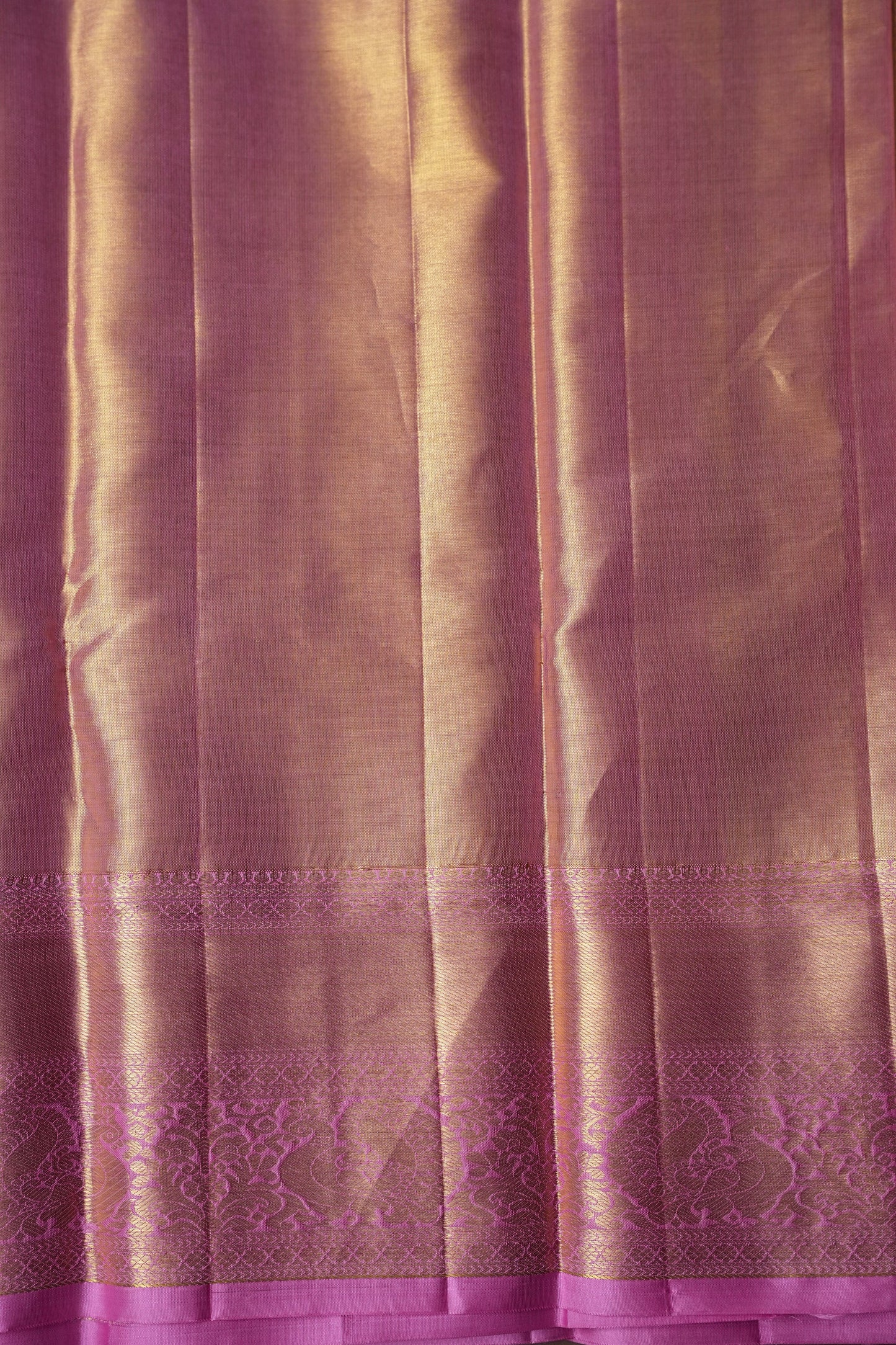 Parrot Green & Pink Pure Tissue Kanchipuram Silk Saree|Silk Mark Certified