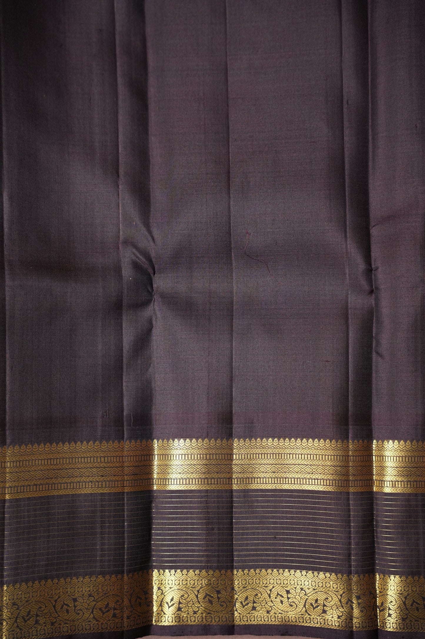 Pure Kanchipuram Silk Saree - Leaf Green & Coffee| Silk Mark Certified