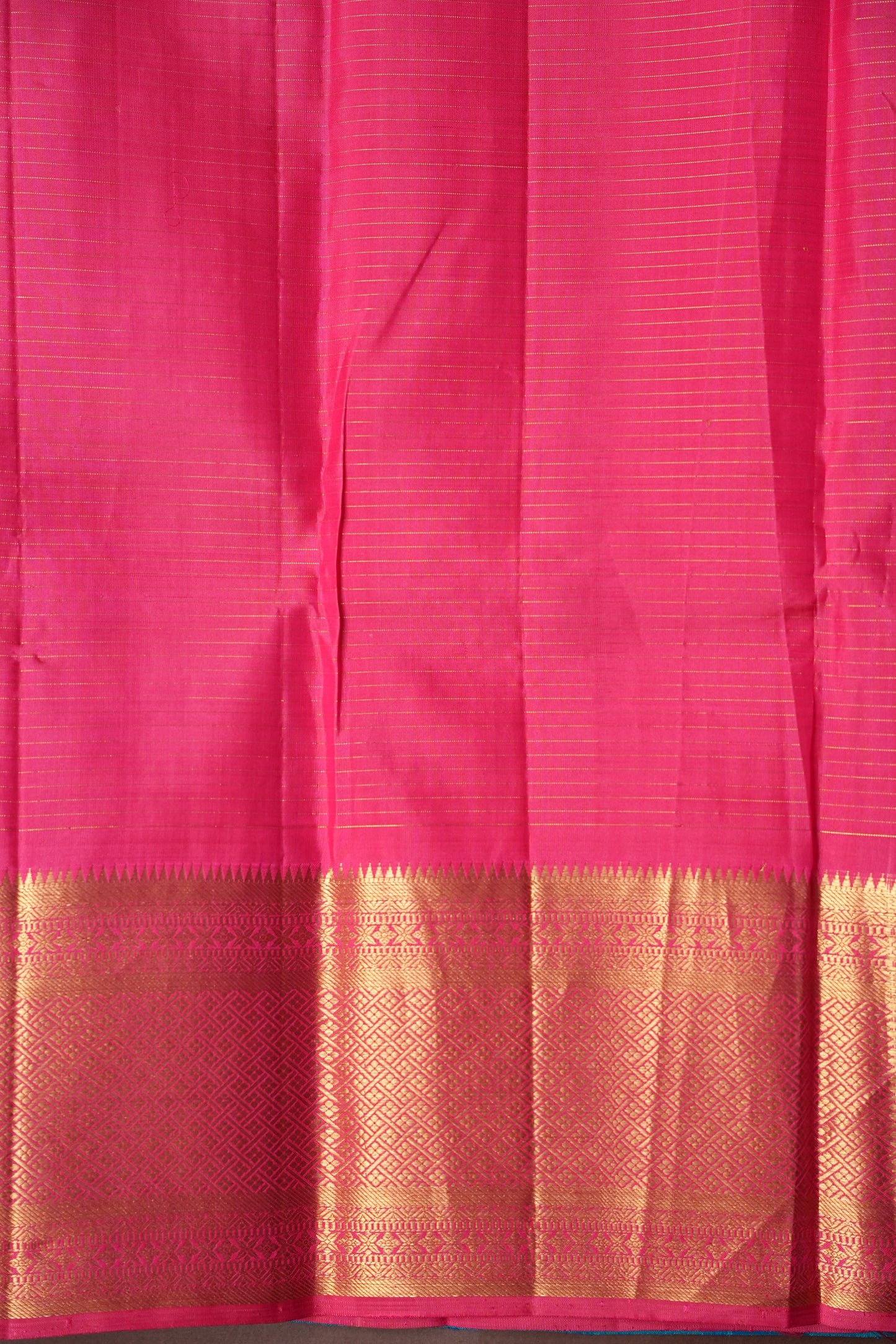 Pure Kanchipuram Silk Saree - Blue & Pink| Silk Mark Certified