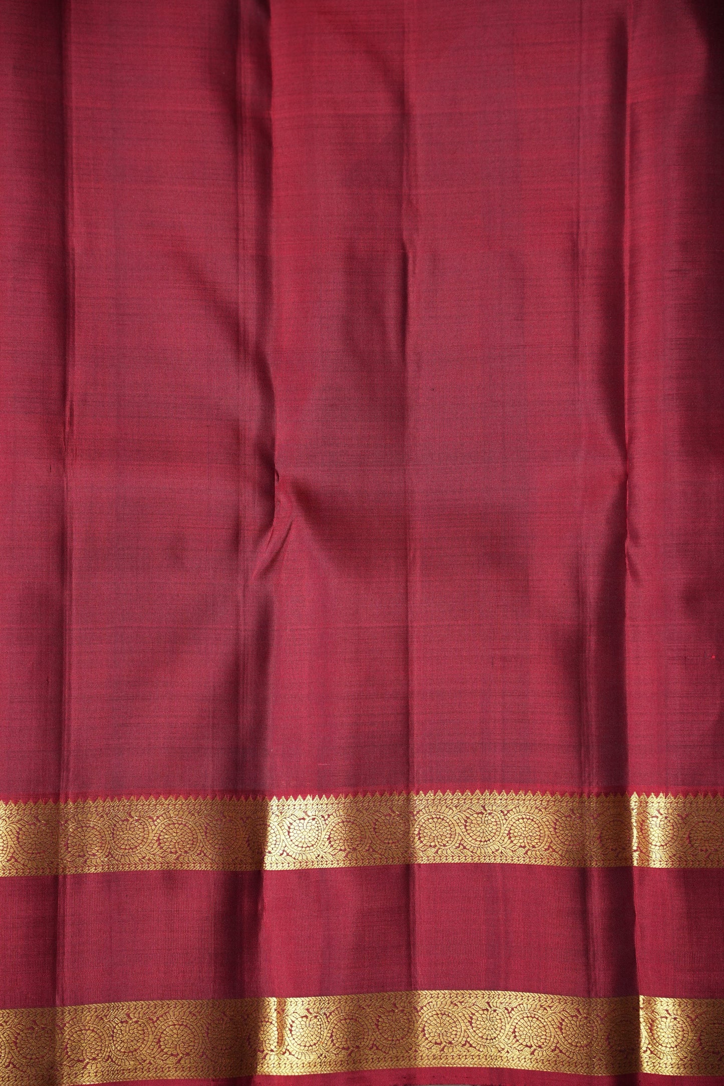 Pure Kanchipuram Silk Saree - Deep Purple & Maroon| Silk Mark Certified