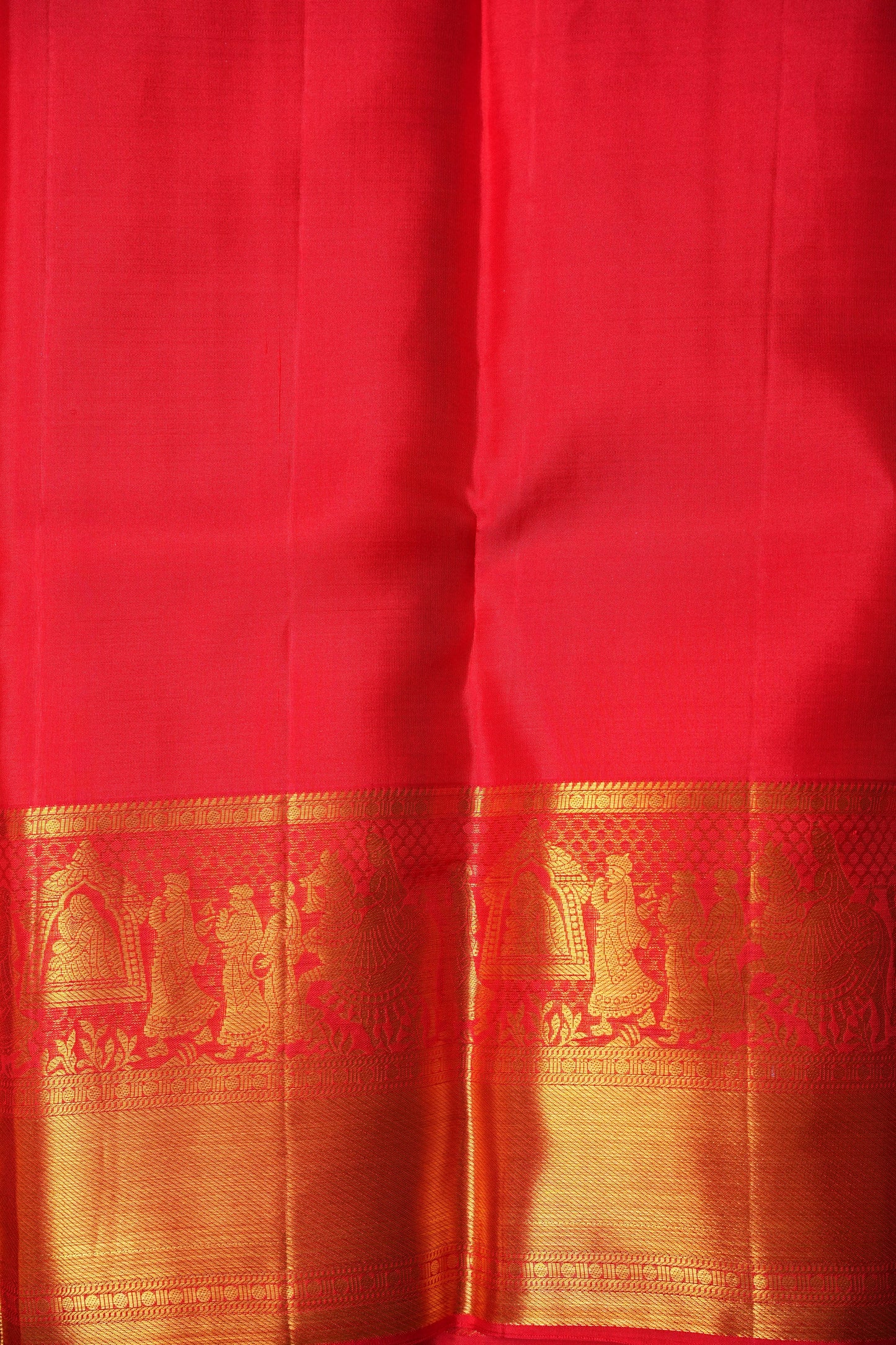 Pure Kanchipuram Silk Saree - Crimson Red| Silk Mark Certified