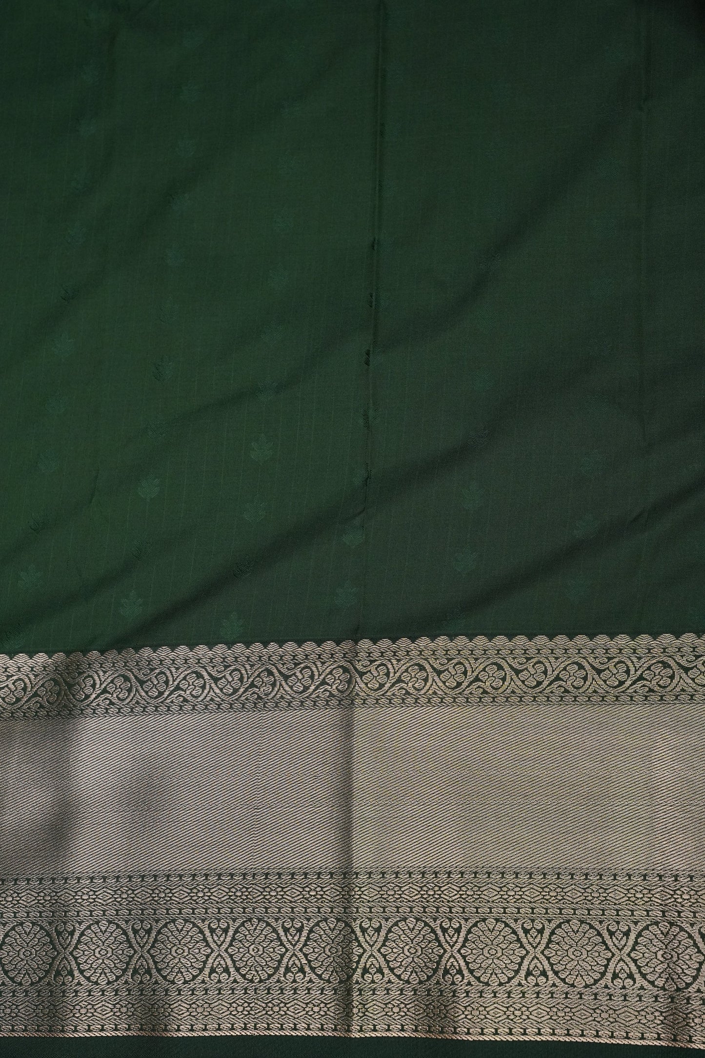 Kanchivaram Semi Silk Saree - Maroon with Emerald Green