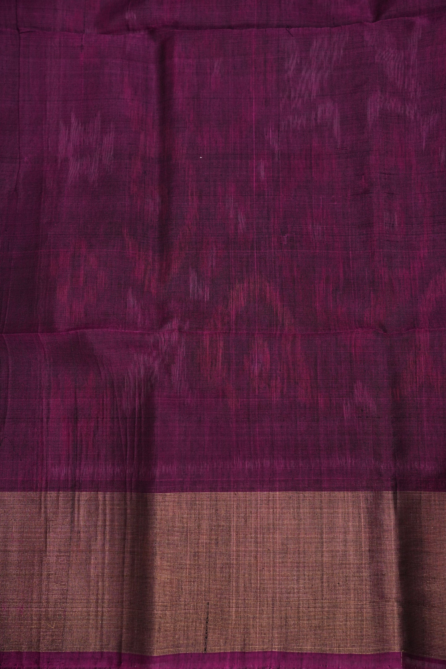 Pure Ikkat Silk Cotton Saree - Turquoise & Deep Purple