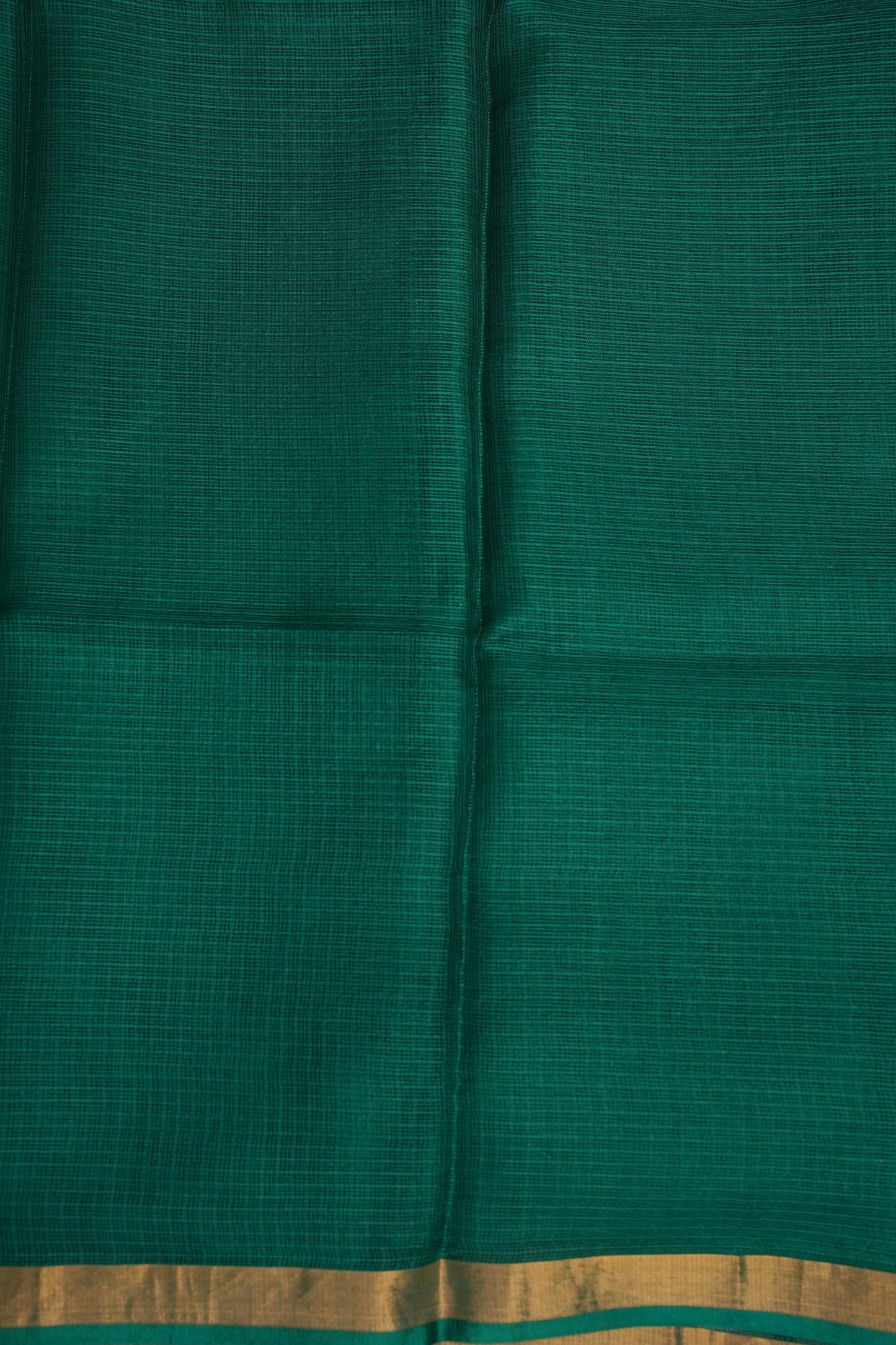 Silk Kota Plain Saree - Teal Green