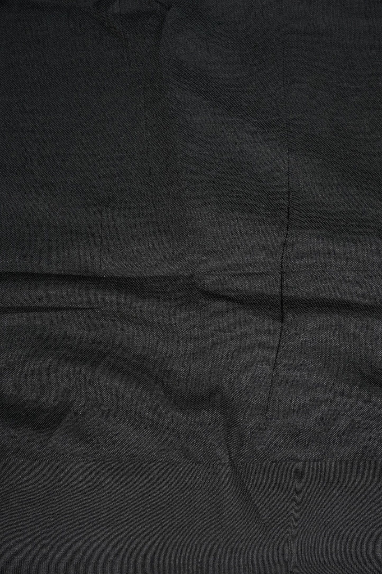 Half and Half Pure Linen Saree with Textured Jute Linen Pallu-Forest Green & Olive Green