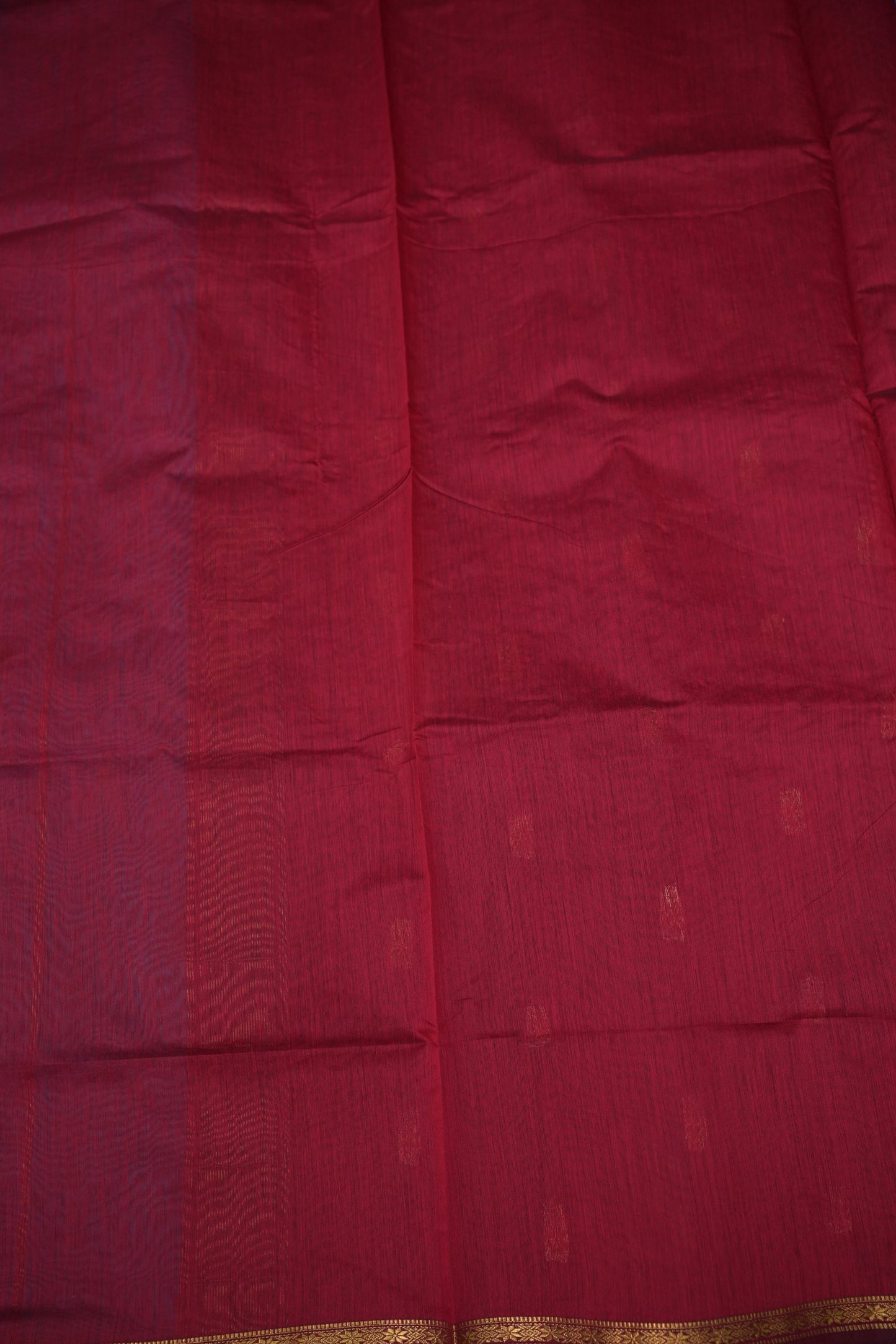 Maheshwari Silk Cotton Saree | Red and Blue