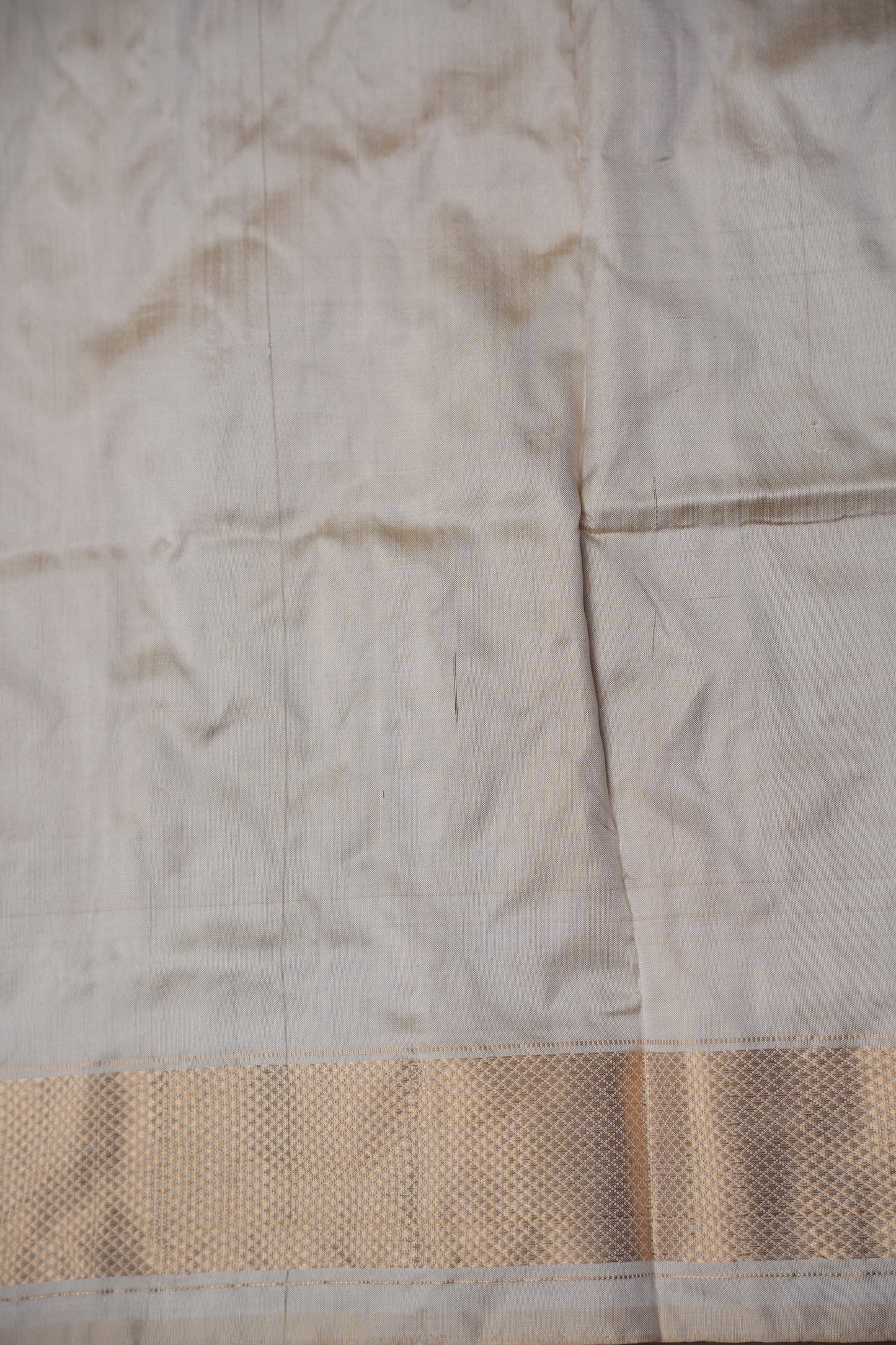 Pure Ikkat Soft Silk Saree - Purple & Ivory