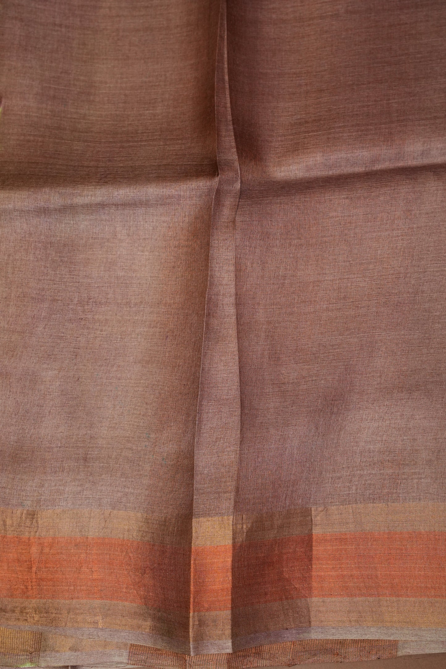 Floral Printed Pure Tussar Silk Saree-Pistachio|Silk Mark Certificate