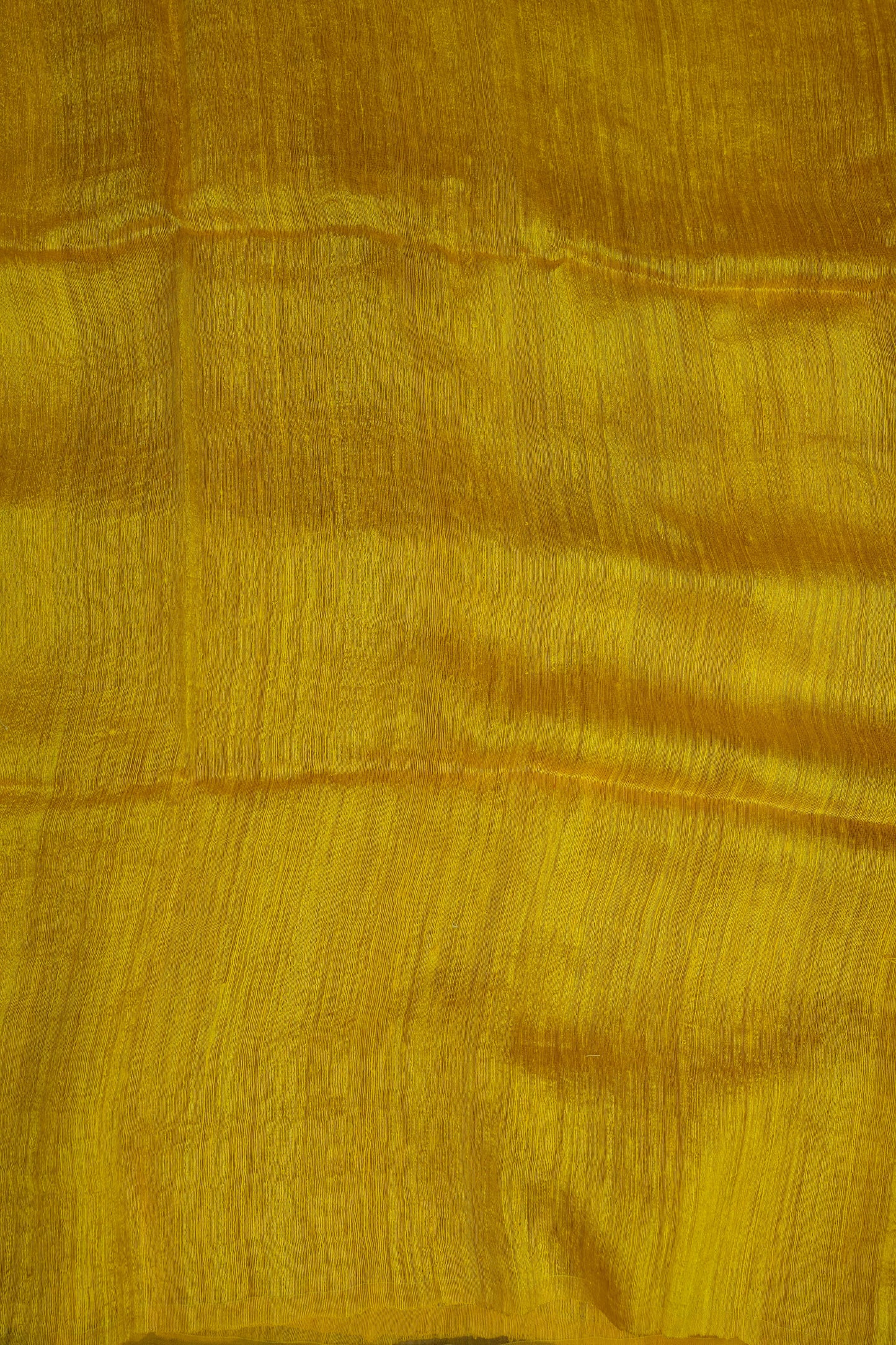 Yellow Pure Muslin by Matka Resham Pure Silk Saree | Silk Mark Certified