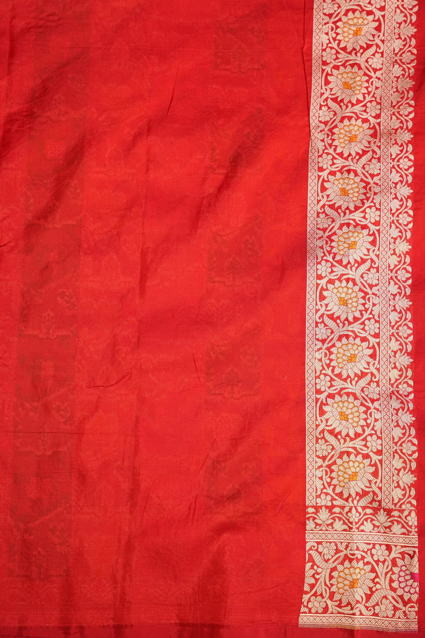 Rangkat Pure Silk Katan Banaras Saree - Red|Silk Mark Certified