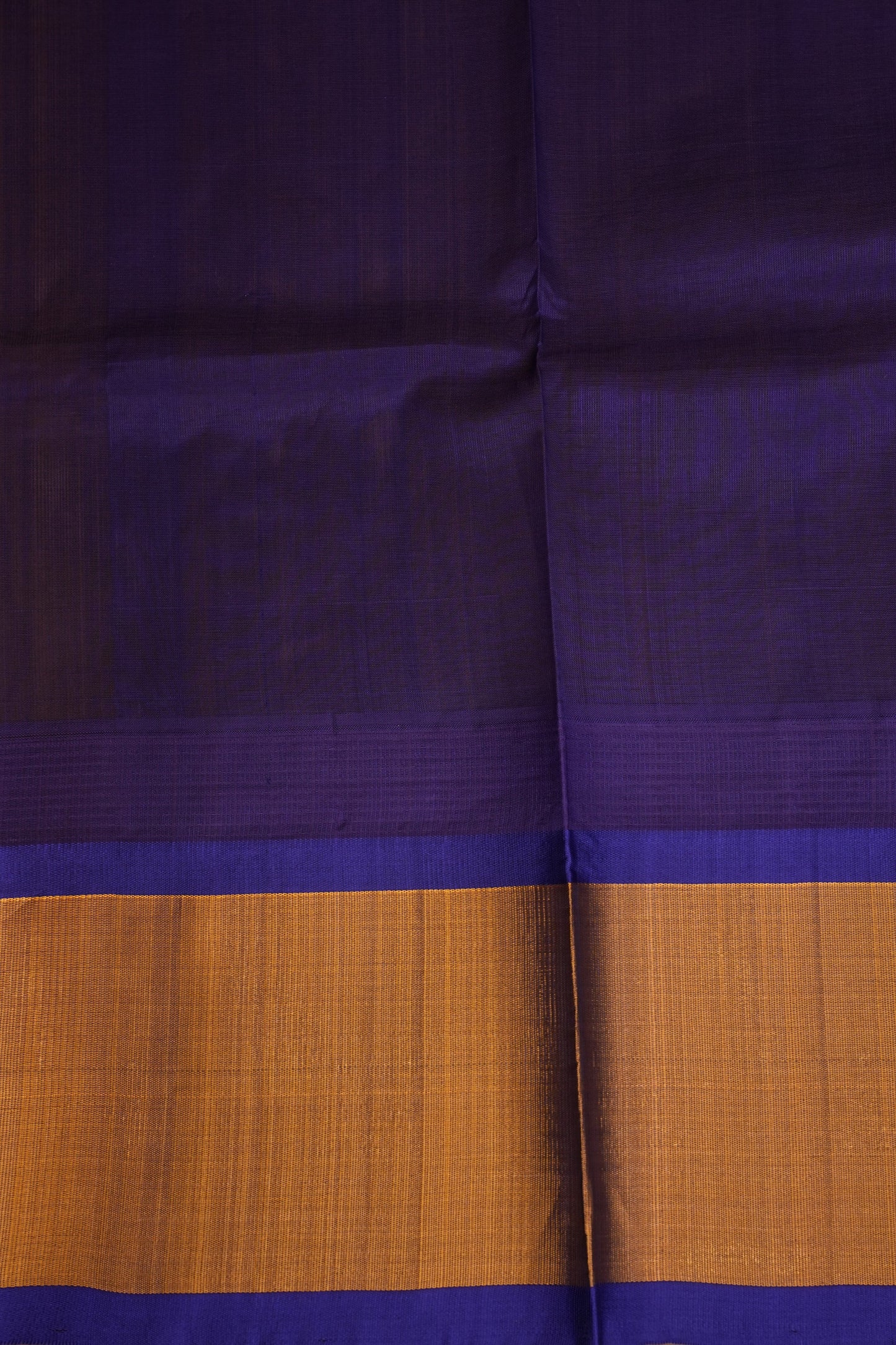Pure Kuppadam Korvai Silk Cotton Pattu Saree-Golden Yellow & Blue