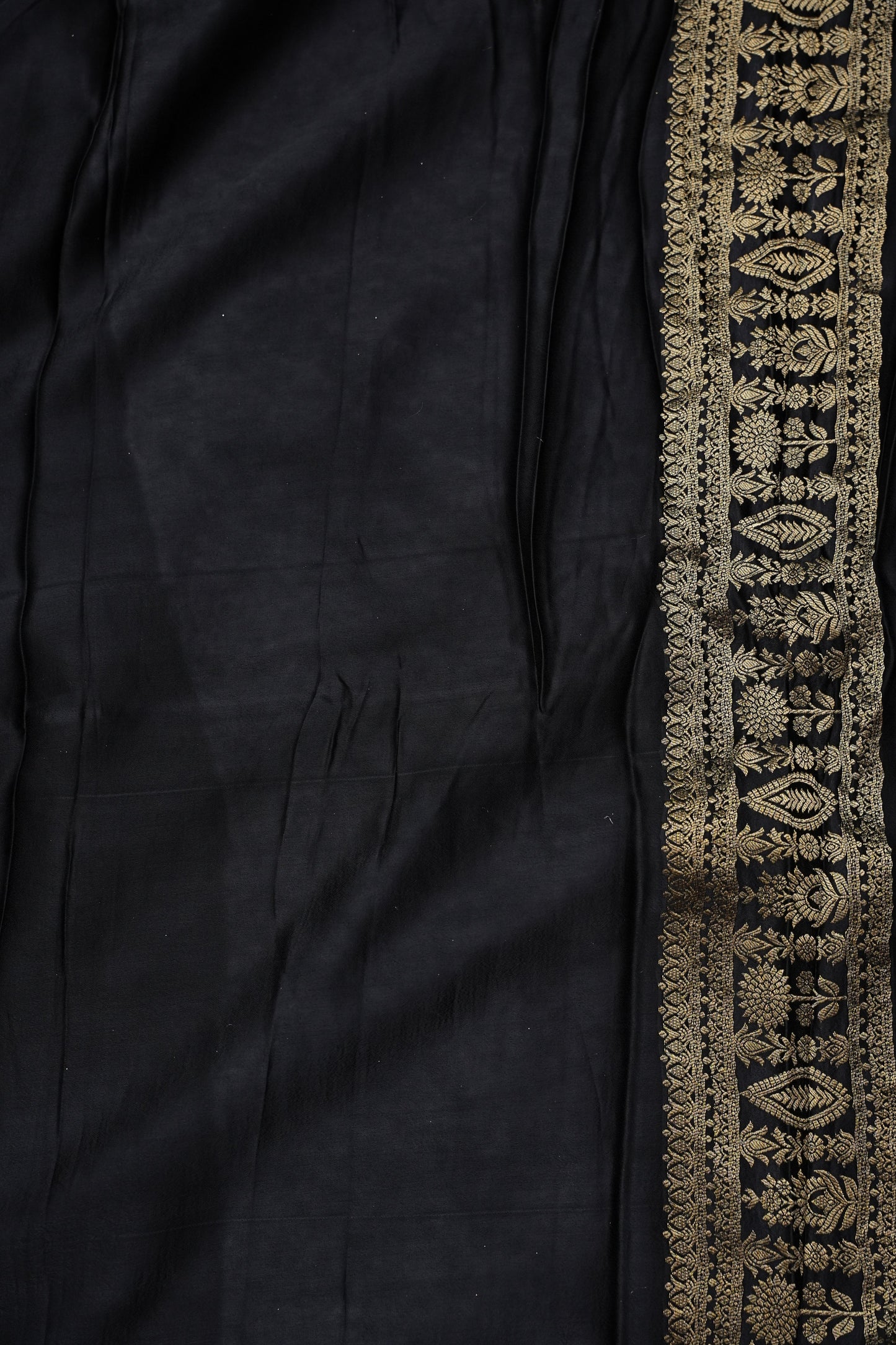 Banarasi Mashru Silk Saree - Black