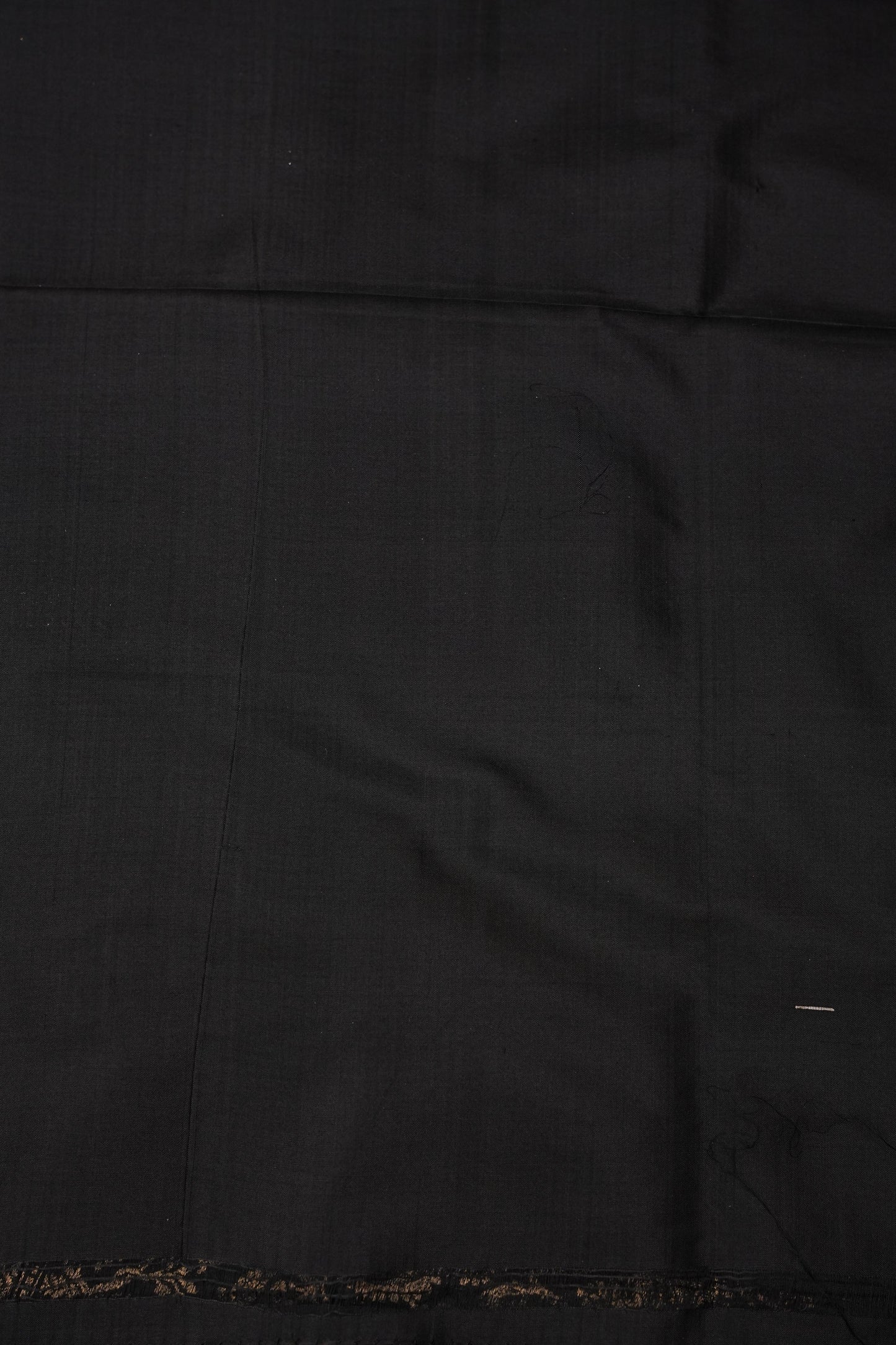 Pure Handloom Silk Katan Banaras Saree - Black|Silk Mark Certified