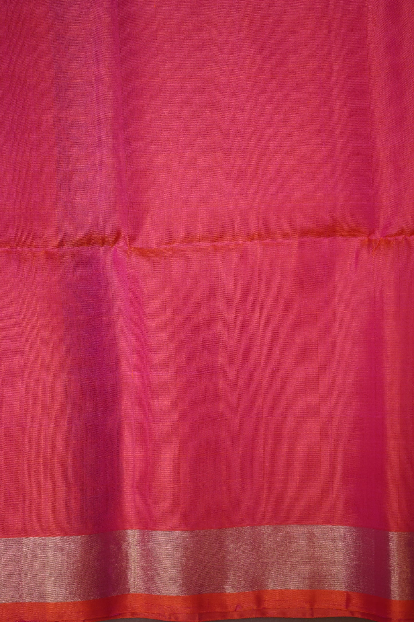 Pure Soft Silk Saree - Deep Royal Purple with Orange and Pink