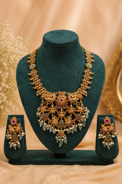Grand & Exclusive Antique Temple Jewellery Set