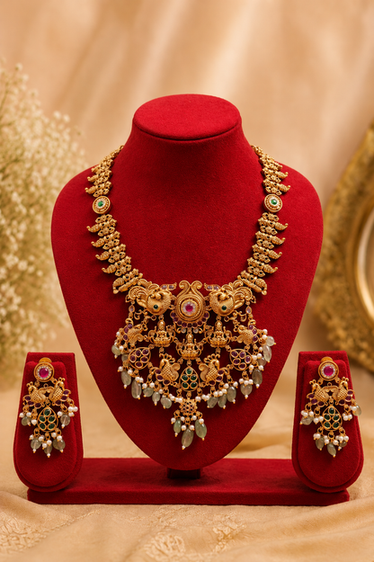 Grand & Exclusive Antique Temple Jewellery Set