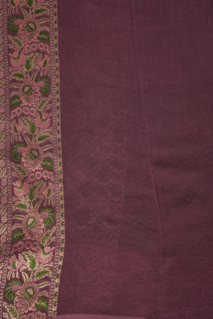 Banarasi Georgette Silk Saree - Black & Mauve Pink