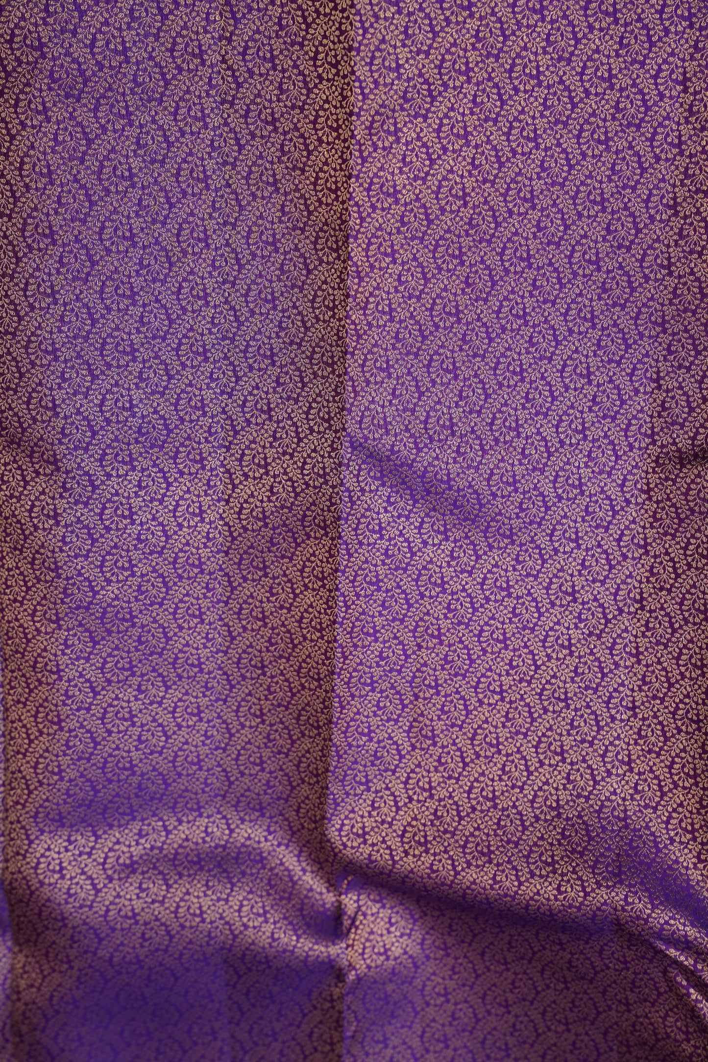 Pure Kanchipuram Silk Saree with Rich Zari Weave - Dual Tone Pink & Royal Purple