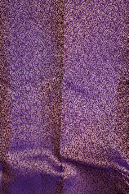 Pure Kanchipuram Silk Saree with Rich Zari Weave - Dual Tone Pink & Royal Purple