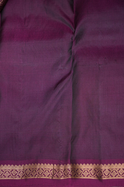 Pure Kanchipuram Silk Saree with Rich Zari Pallu - Teal Blue & Magenta