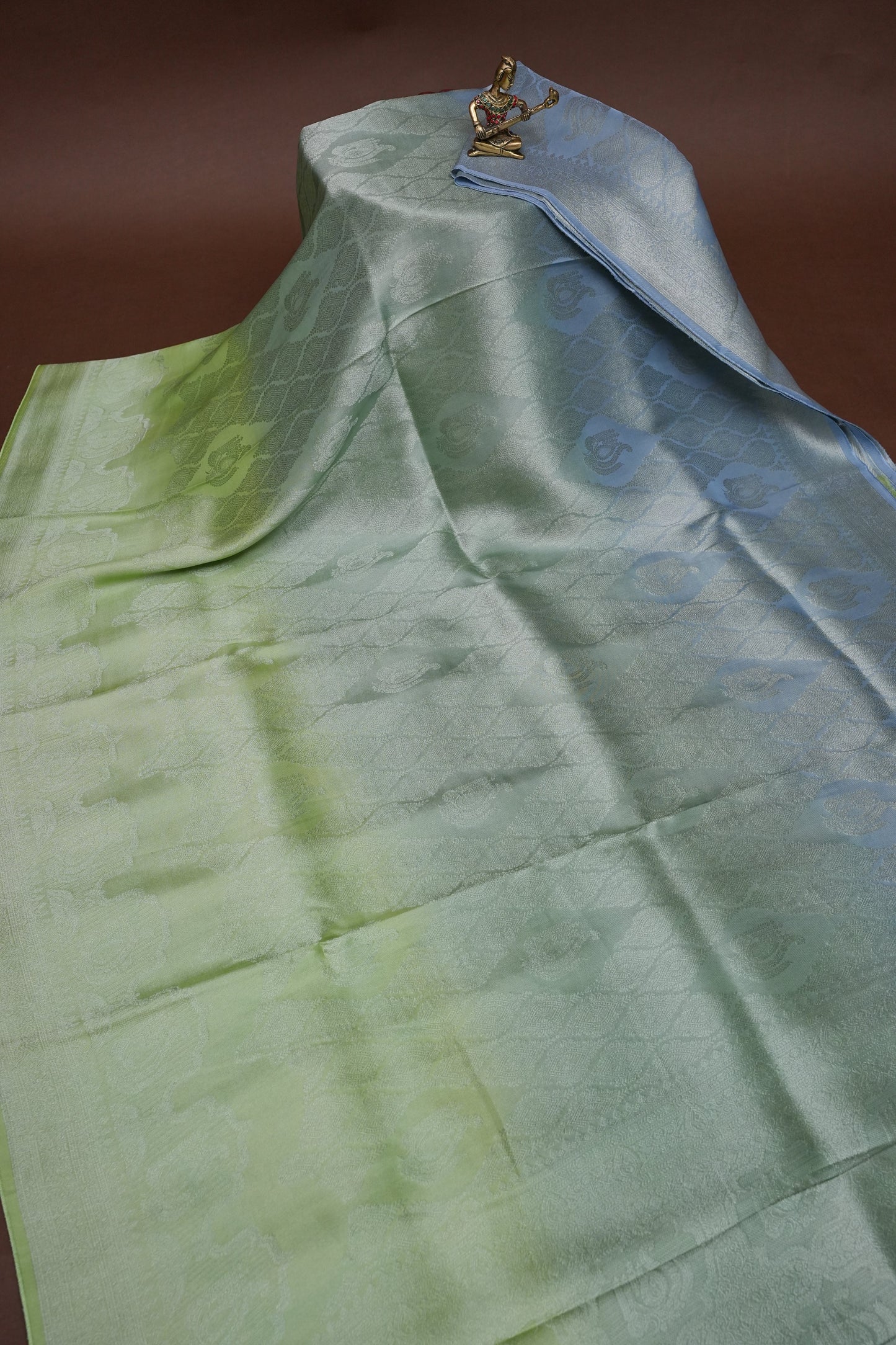 Soft Banarasi Silk Saree - Pastel Green