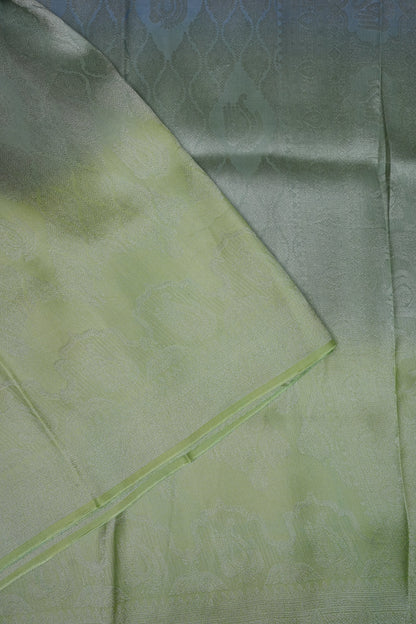 Soft Banarasi Silk Saree - Pastel Green