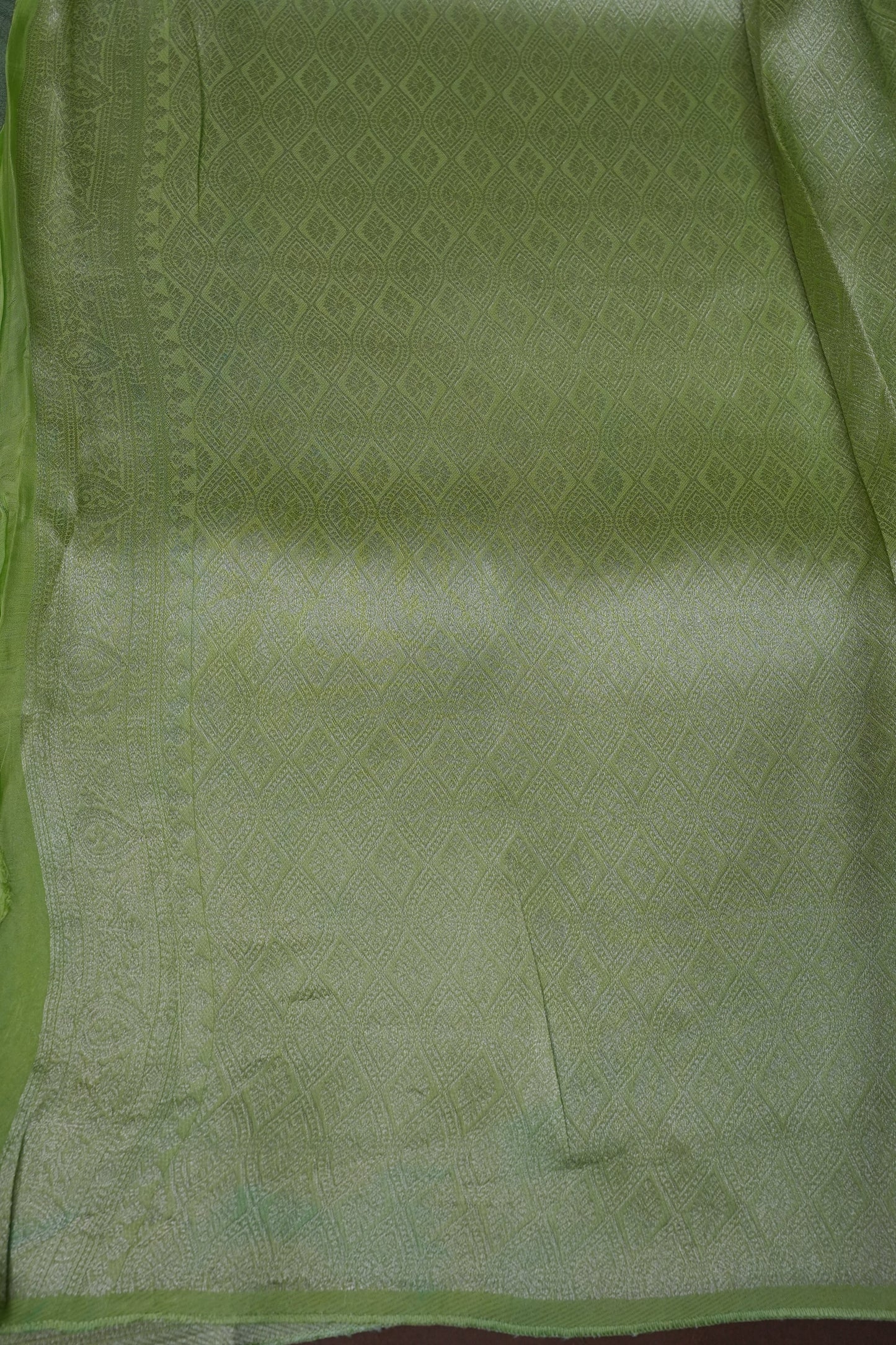 Soft Banarasi Silk Saree - Pastel Green
