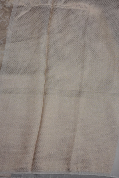 Soft Banarasi Silk Saree - Half White