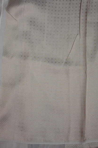 Soft Banarasi Silk Saree - Half White