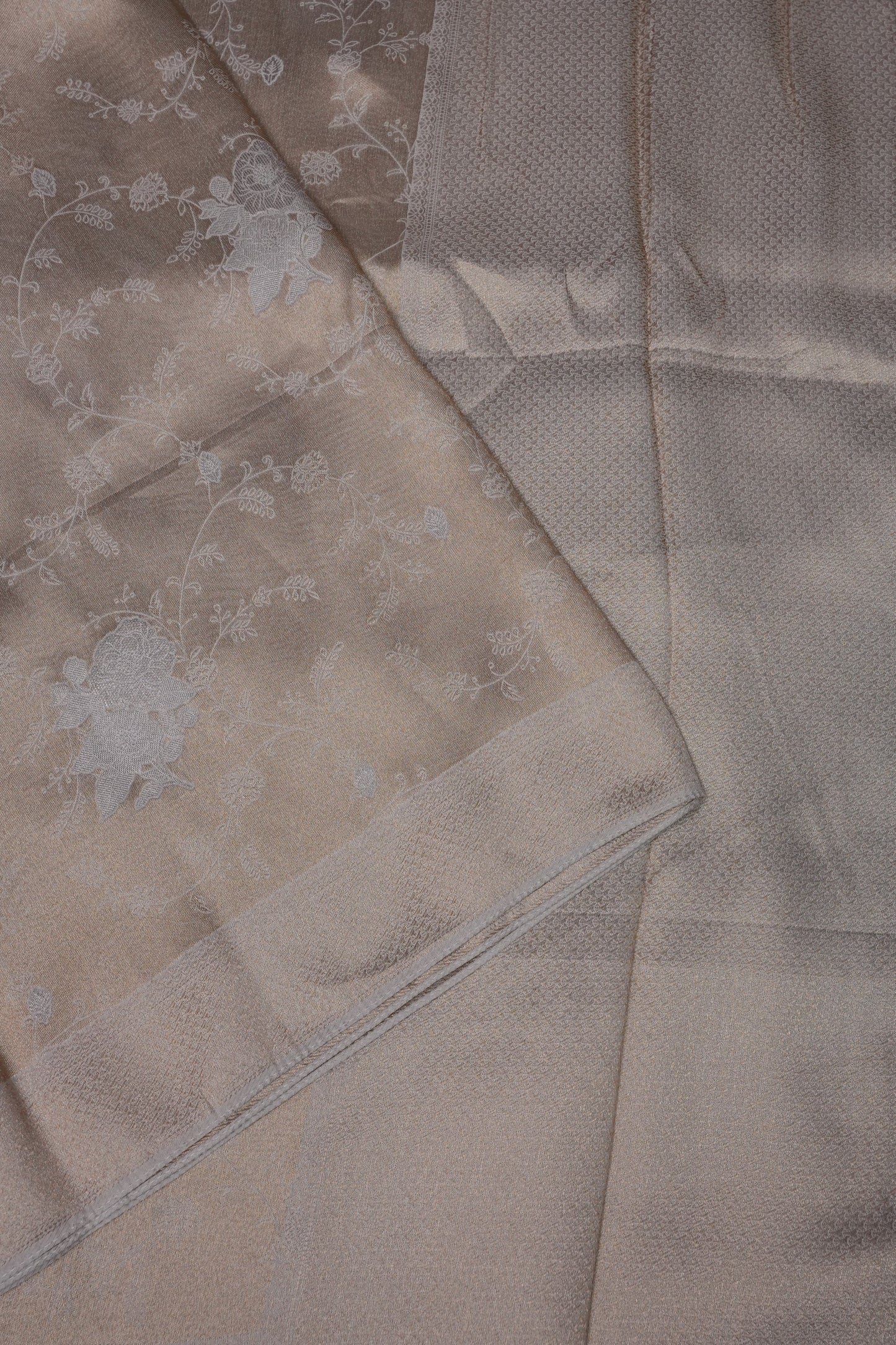 Soft Banarasi Silk Saree - Half White
