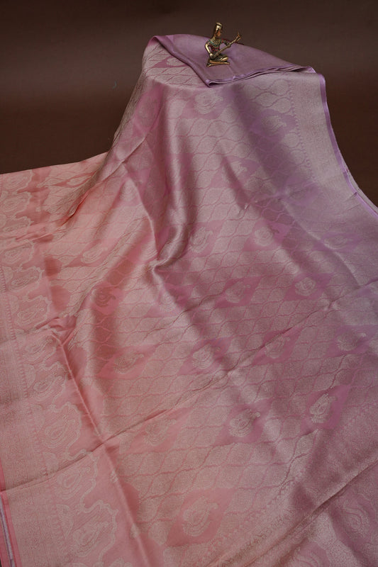 Soft Banarasi Silk Saree - Peach