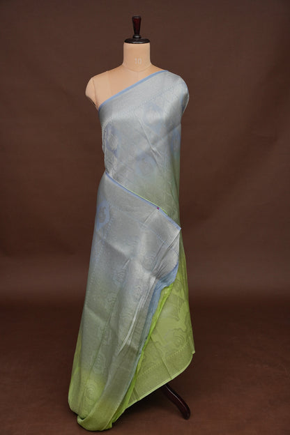 Soft Banarasi Silk Saree - Pastel Green