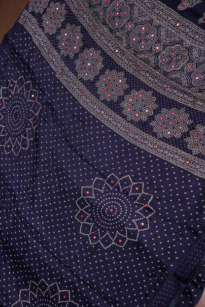 Gajji Silk Saree-Blue
