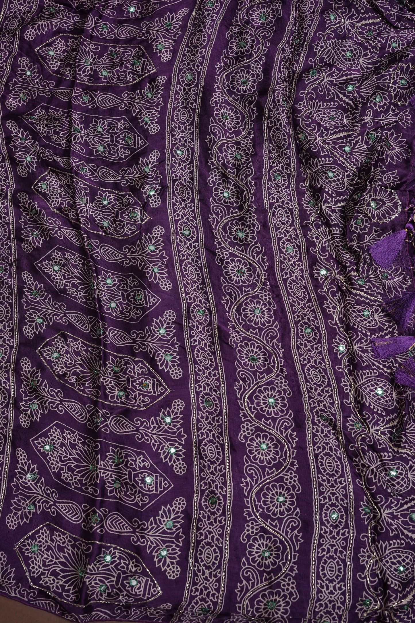 Gajji Silk Saree-Deep Purple