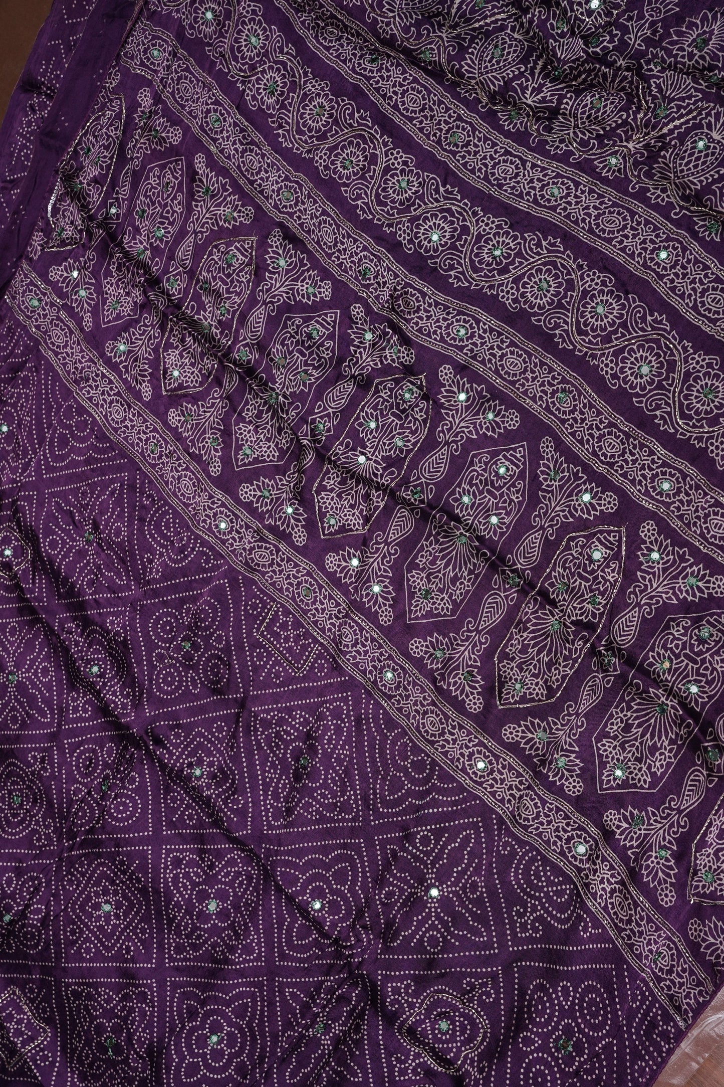Gajji Silk Saree-Deep Purple