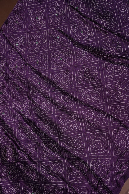 Gajji Silk Saree-Deep Purple