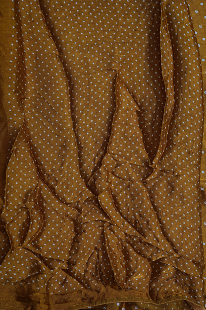 Gajji Silk Saree-Mustard yellow