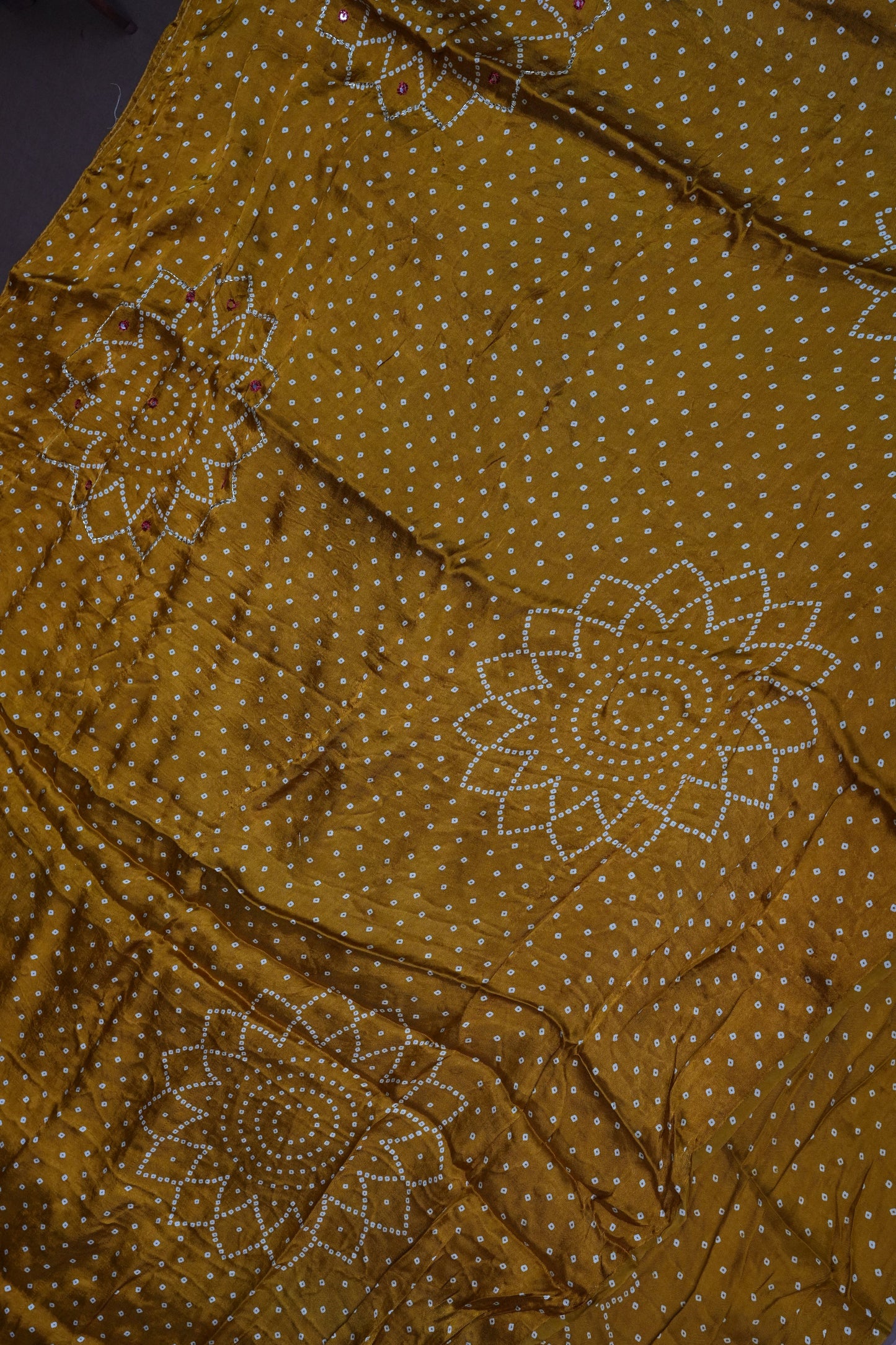Gajji Silk Saree-Mustard yellow